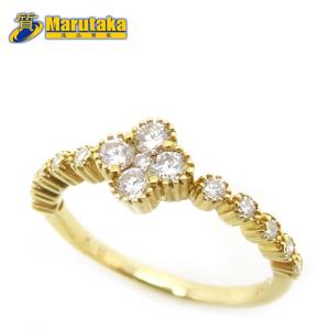 K18PG ハート型 リング ダイヤモンド 0.50ct ピンクゴールド 指輪 鑑別