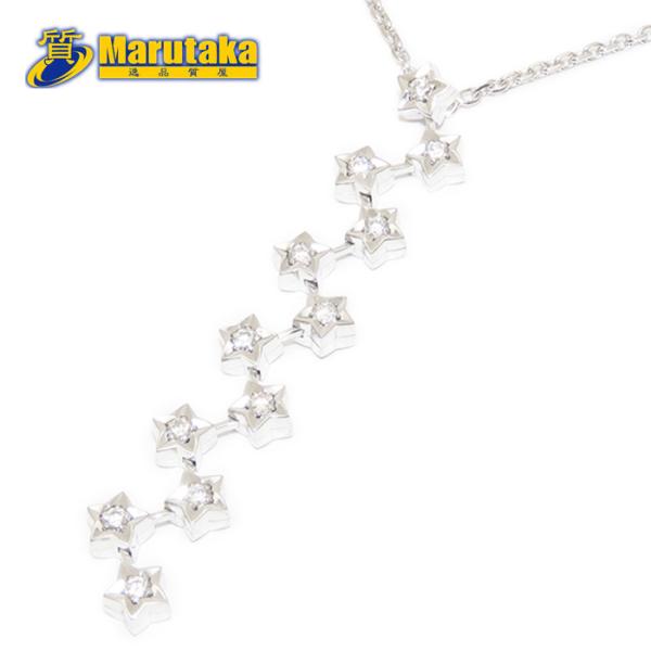 シャネル コメット 750WG ネックレス ダイヤモンド 12石 40cm 10.2g ホワイトゴー...