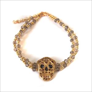 ガガミラノ GAGA MILANO アクセサリー ITB-SKULLYGBRNL ブレスレット ロング(手首約15-18cm対応)｜ippin