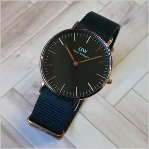 ダニエル ウェリントン Daniel Wellington 腕時計 DW00600148 Classic Black Cornwall ローズゴールド ナイロンストラップ 40mm｜ippin