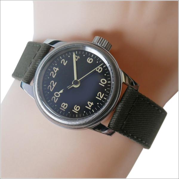 モントルロロイ ミリタリーウォッチ M.R.M.W. TYPE A-11 24H ブラック (221...