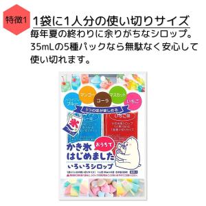 ハニー かき氷シロップ 使い切り 5種アソート...の詳細画像2