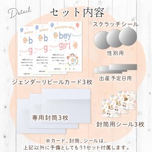 ジェンダーリビール カード 3枚 サプライズ ...の詳細画像2