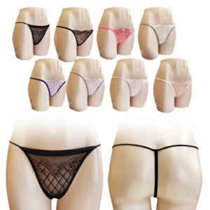 レディース セクシーショーツ 色柄当店おまかせ シースルー Tバック ランジェリー(See-through T-back lingerie) :cp30 爆買