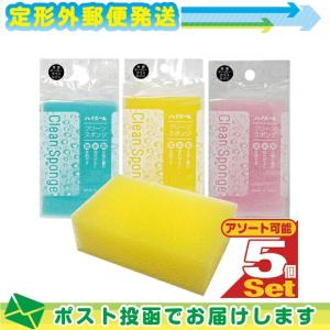 ハイホーム クリーンスポンジ(Clean Sponge)x5個セット(組み合わせ自由) :メール便日本郵便送料無料 当日出荷(土日祝除)｜ippo0709