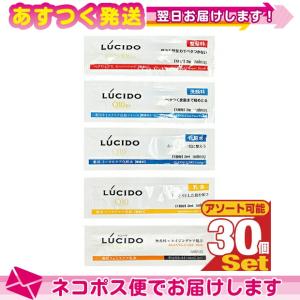 ホテルアメニティ マンダム(mandom) LUCIDO(ルシード) 使い切りパウチx30包セット  :ネコポス送料無料｜ippo0709