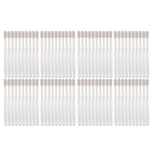 ホテルアメニティ 使い捨て歯ブラシ 個包装タイプ 業務用 使い捨て歯ブラシ(ハミガキ粉無し) x 8...