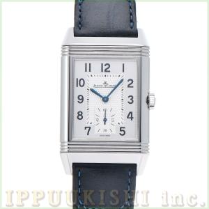 中古 ジャガー・ルクルト JAEGER-LECOULTRE レベルソ クラシック ラージ デュオ スモールセコンド Q3848420 シルバー/ブラック メンズ 腕時計｜ippuukishi