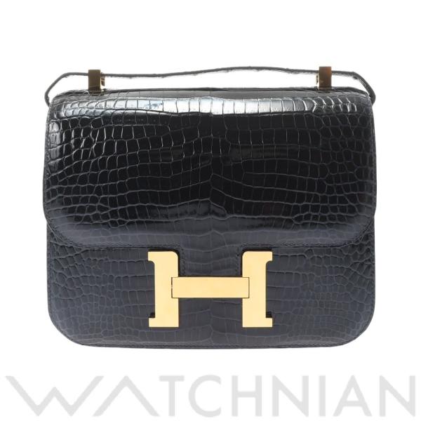 中古 エルメス HERMES コンスタンス 24 ブルーニュイ/ゴールド金具 ポロサスリセ レディー...