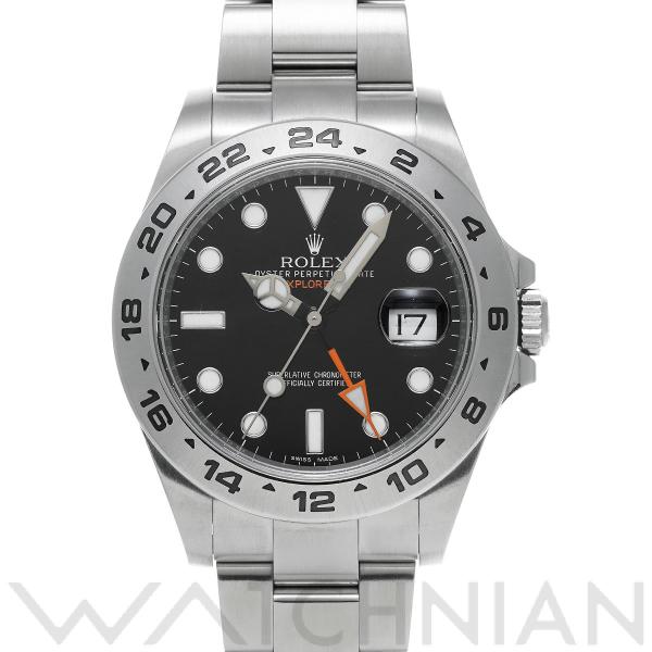 中古 ロレックス ROLEX エクスプローラーII 216570 ランダムシリアル ブラック メンズ...