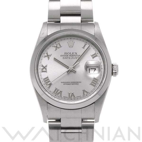 中古 ロレックス ROLEX デイトジャスト 16200 Y番(2002年頃製造) ブラック メンズ...