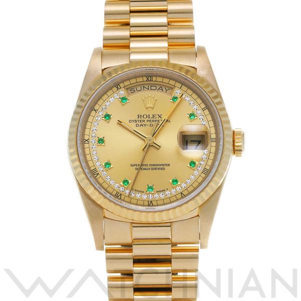 中古 ロレックス ROLEX デイデイト 18238LE E番(1991年頃製造) シャンパン/ダイ...