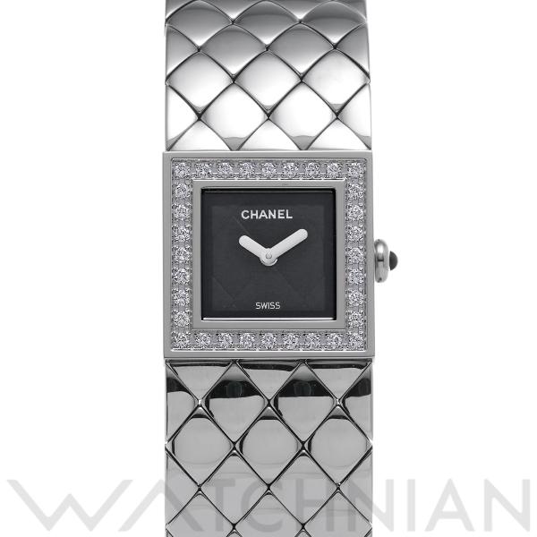 中古 シャネル CHANEL マトラッセ H0489 ブラック レディース 腕時計