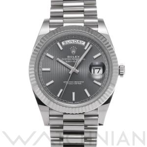 中古 ロレックス ROLEX デイデイト 40 228239 ランダムシリアル ダークロジウムタペス...