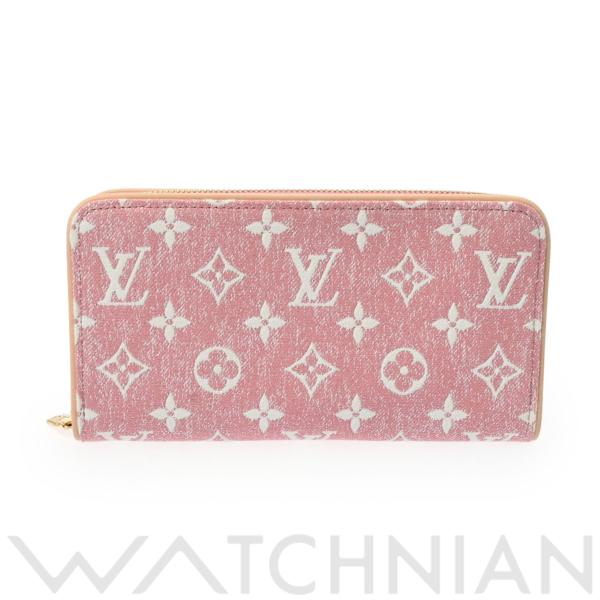 未使用 ルイ ヴィトン LOUIS VUITTON モノグラムデニム ジッピーウォレット ピンク M...