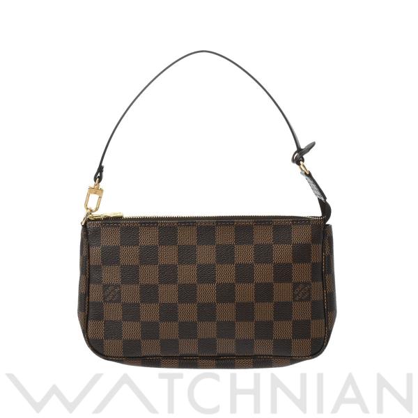 中古 ルイ ヴィトン LOUIS VUITTON ダミエ ポシェットアクセソワール ブラウン N51...