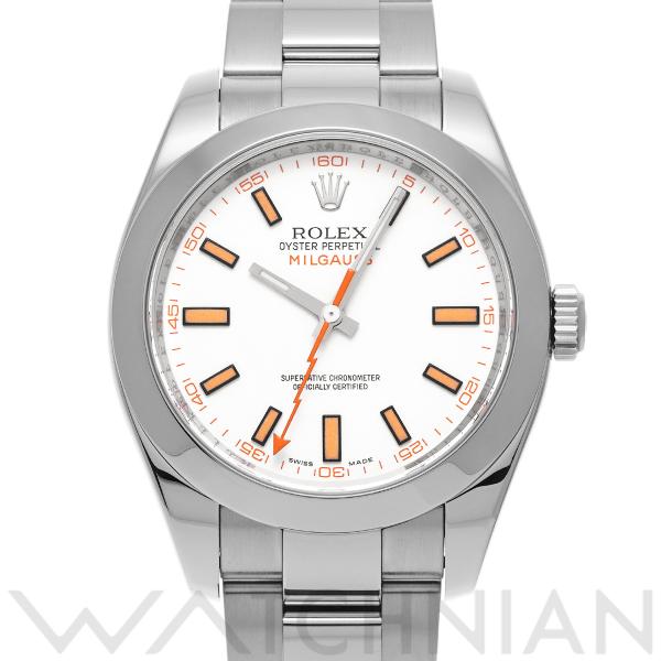 中古 ロレックス ROLEX ミルガウス 116400 V番(2008年頃製造) ホワイト メンズ ...