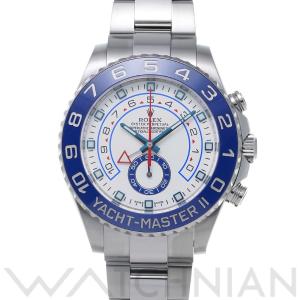 中古 ロレックス ROLEX ヨットマスターII 116680 ランダムシリアル ホワイト メンズ 腕時計｜ippuukishi
