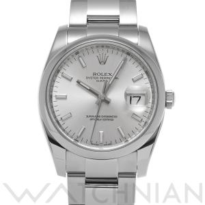 中古 ロレックス ROLEX オイスターパーペチュアル デイト 34 115200 Z番(2006年頃製造) シルバー メンズ 腕時計｜ippuukishi