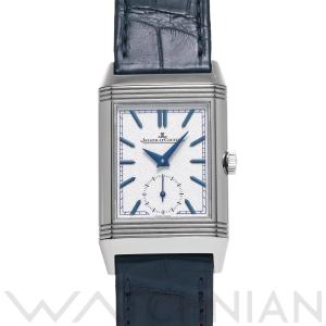 中古 ジャガー ルクルト Jaeger-LeCoultre レベルソ トリビュート デュオ Q3908420 シルバー/ブルー メンズ 腕時計｜ippuukishi