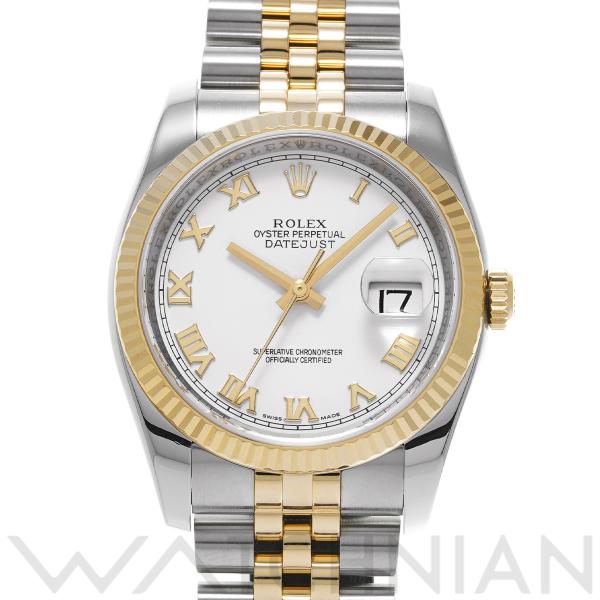 中古 ロレックス ROLEX デイトジャスト 36 116233 ランダムシリアル ホワイト メンズ...