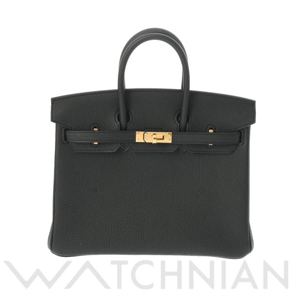 新品 エルメス HERMES バーキン 25  ブラック/ゴールド金具 トゴ レディース ハンドバッ...