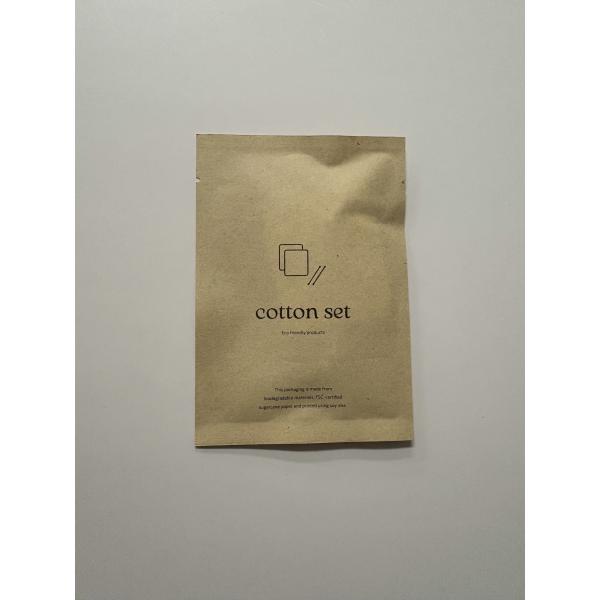 コットンセット（コットン＆綿棒）  1000個入  バガスシリーズ