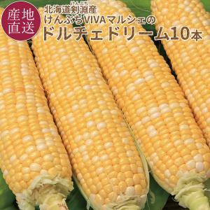 ()  ドルチェドリーム 10本 北海道 とうもろこし 色と白の粒が混ざる糖度が高いトウモロコシ