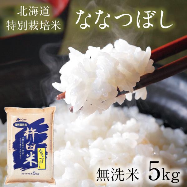 無洗米 5kg ななつぼし 特別栽培米 (減農薬・減化学肥料) 農家直送 特A 北海道産 2024年...