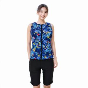 フィットネス水着 レディース セパレート水着 上下セット 体型カバー アクアビクス スイムウェア ポイント5倍 TW-SW-6001