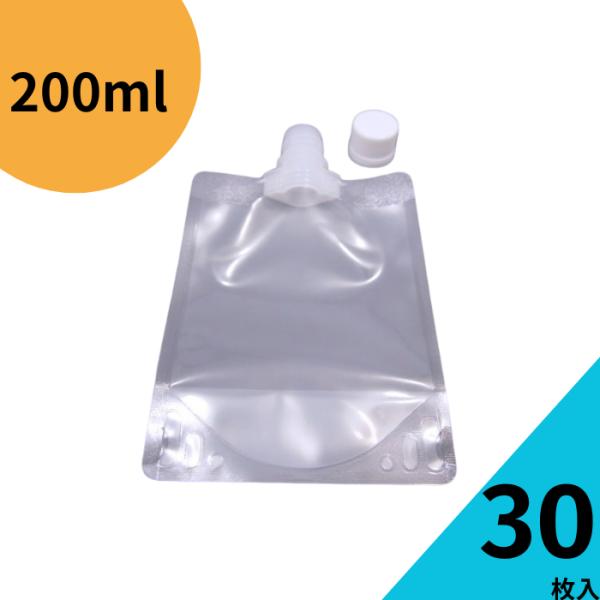 パウチ袋 30枚入 ふた付 夢パック DP16-TN0200 スパウトパウチ スタンド袋 保存容器 ...