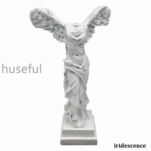 置物 サモトラケのニケモチーフ ギリ 石像 装飾 オブジェ インテリア おしゃれ ホワイト シャ風 ...