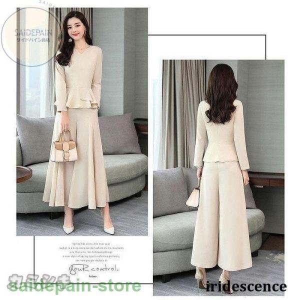 卒業式 服 母 セットアップ   レディース パンツスーツ40代  おしゃれ ママフォーマル 長袖 ...