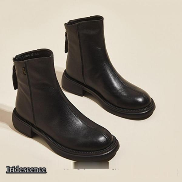 レディース ショートブーツ 本革 バックジップ 柔らかい 歩きやすい カジュアル ショート ブーツ ...