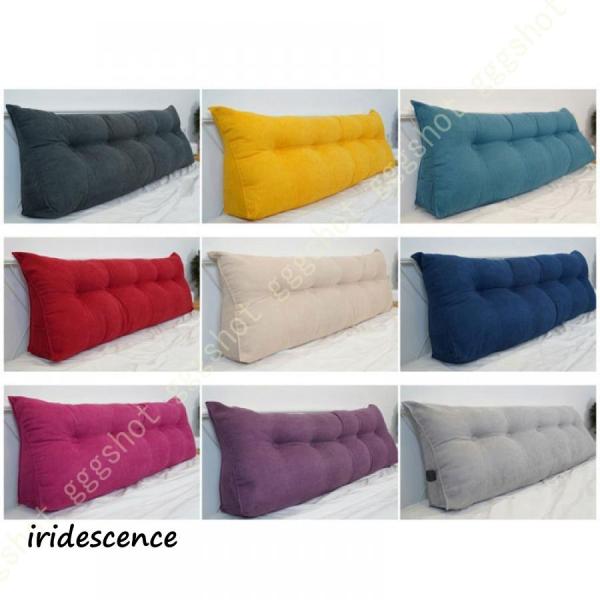 背もたれ クッション ベッド用 クッション 取り外し可能なカバー付き 読書ベッドレストスローピロー ...