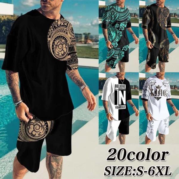 ジャージ メンズ 上下セット 2点セット Tシャツ パンツ 40代 50代 夏物 セットアップ おし...