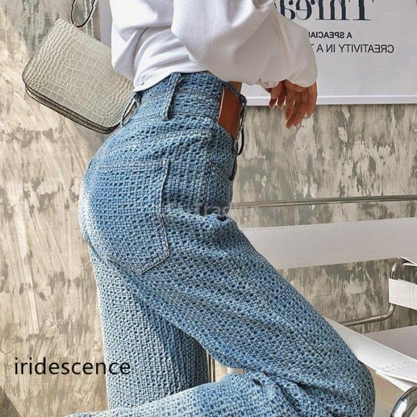 ジーンズ レディース デニムパンツ ストレート ジーパン ワイドパンツ ハイウエスト デニムズボン ...