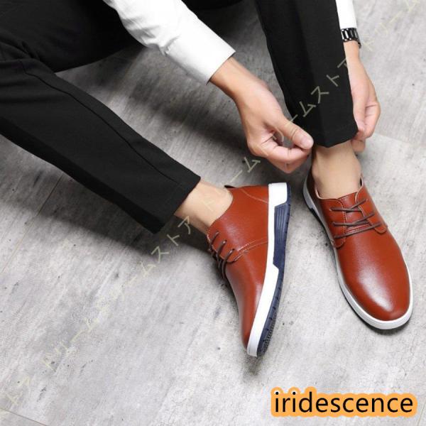 ビジネスシューズ メンズ 革靴 紳士靴 メッシュ ビッグサイズ有り ラウンドトゥ ドレスシューズ 黒...