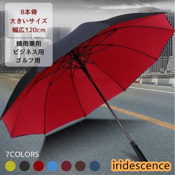 傘 晴雨兼用 ビジネス 通勤 自動開 8本骨 長傘 ゴルフ 男女兼用 紫外線 日焼け 日よけ レディ...