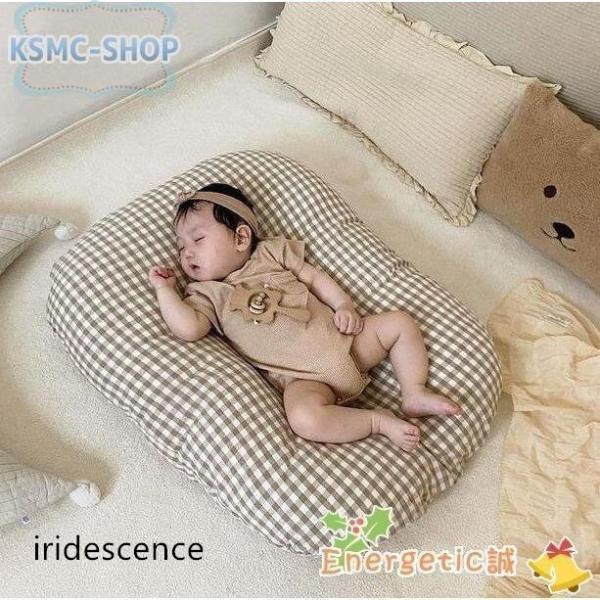 ベビーベッド ベビークッション 持ち運び 新生児 赤ちゃん 転落防止 ベビー用寝具 ベッド コットン...