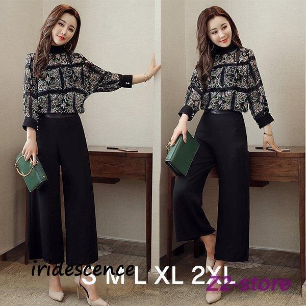 セットアップ レディース 春 夏 パンツスーツ ワイドパンツ フォーマル 通勤 OL 40代 50代...