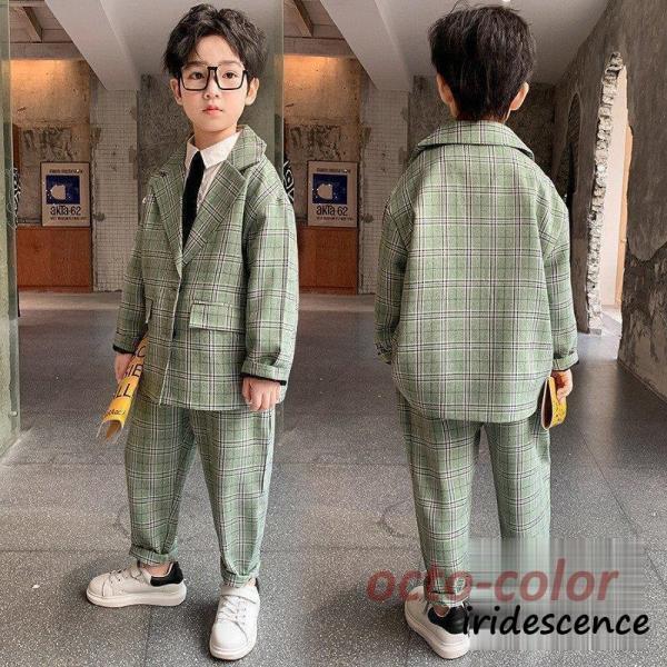 スーツ チェック柄 男の子 上下 フォーマル 卒園式 入学式 卒業式 発表会 七五三 キッズ スーツ...