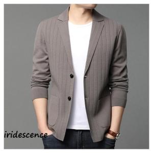 ニットジャケット メンズ ニットスーツ ブレザー 30代 40代 50代