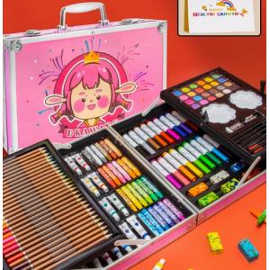 お絵かきセット 色鉛筆 145ピース 絵の具セット 水性/油性色鉛筆