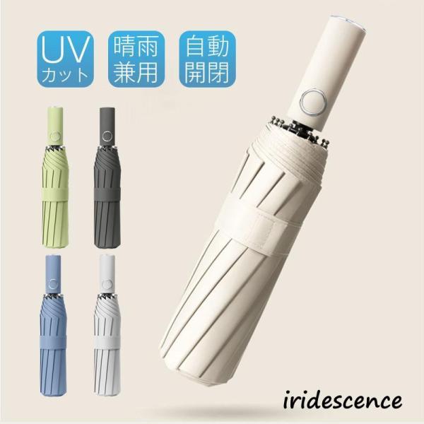 折りたたみ傘 日傘 雨傘 晴雨兼用 ワンタッチ 自動開閉 10本骨 撥水加工 メンズ レディース 一...