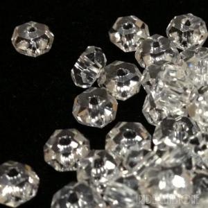 パワーストーン／水晶ボタンカット5×3mm玉 cristal　粒売り