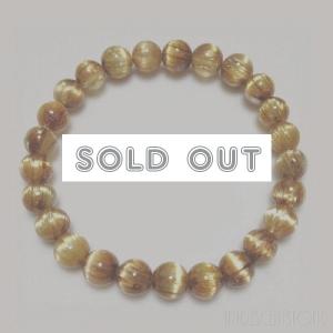 キャッツアイルチルクォーツブレスレット10mm玉 /パワーストーン
