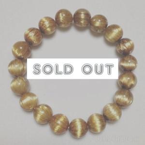 キャッツアイルチルクォーツブレスレット10mm玉 /パワーストーン