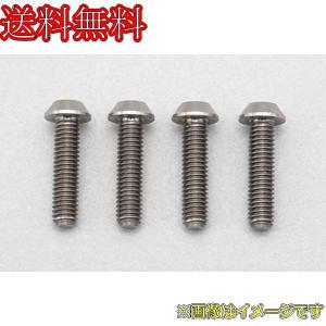 ヨコモ RP-041-12A 高精度切削 チタン製 ボタンヘッド ソケットスクリュー M3x12mm 4pcs.