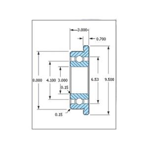 ミネベア ボール・ベアリング DDRF-830 フランジ付 オープン ステンレス 3x8x3mm｜irijon-y